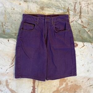 Purple Denim Shorts